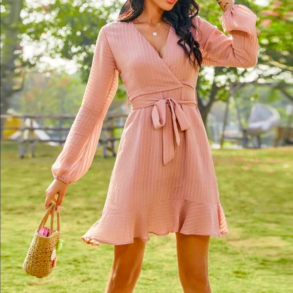 Blush Ruffle Dress